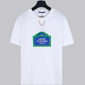 Louis Vuitton round neck pullover printed short sleeve men's LV T-shirt（15 styles)-1817  