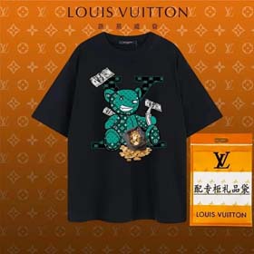 Louis Vuitton short-sleeved printed T-shirt for men and women loose cartoon LV T-shirt(15 styles)-1820