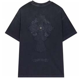CH Washed heavy-duty folded cloth embroidery men's and women's loose round neck short-sleeved T-shirt(15 styles)-1870