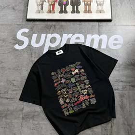 Supreme Summer short-sleeved pure cotton Stu full print T-shirt(19 styles)-1876